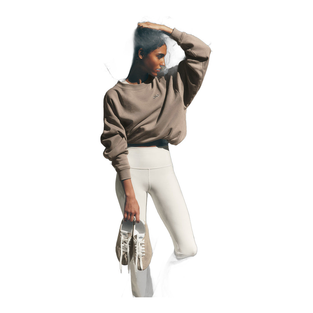 alo Airbrush High-Waist 7/8 Bootcut Legging - Ivory