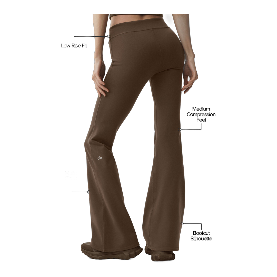 alo Airbrush Low-Rise Bootcut Legging - Espresso