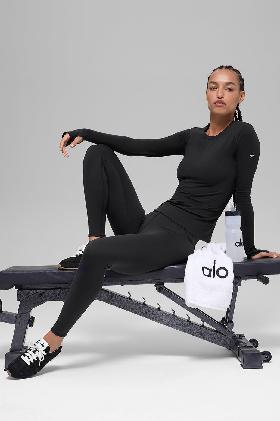 alo Airbrush Winter Warm High-Waist Nocturne Legging - Black