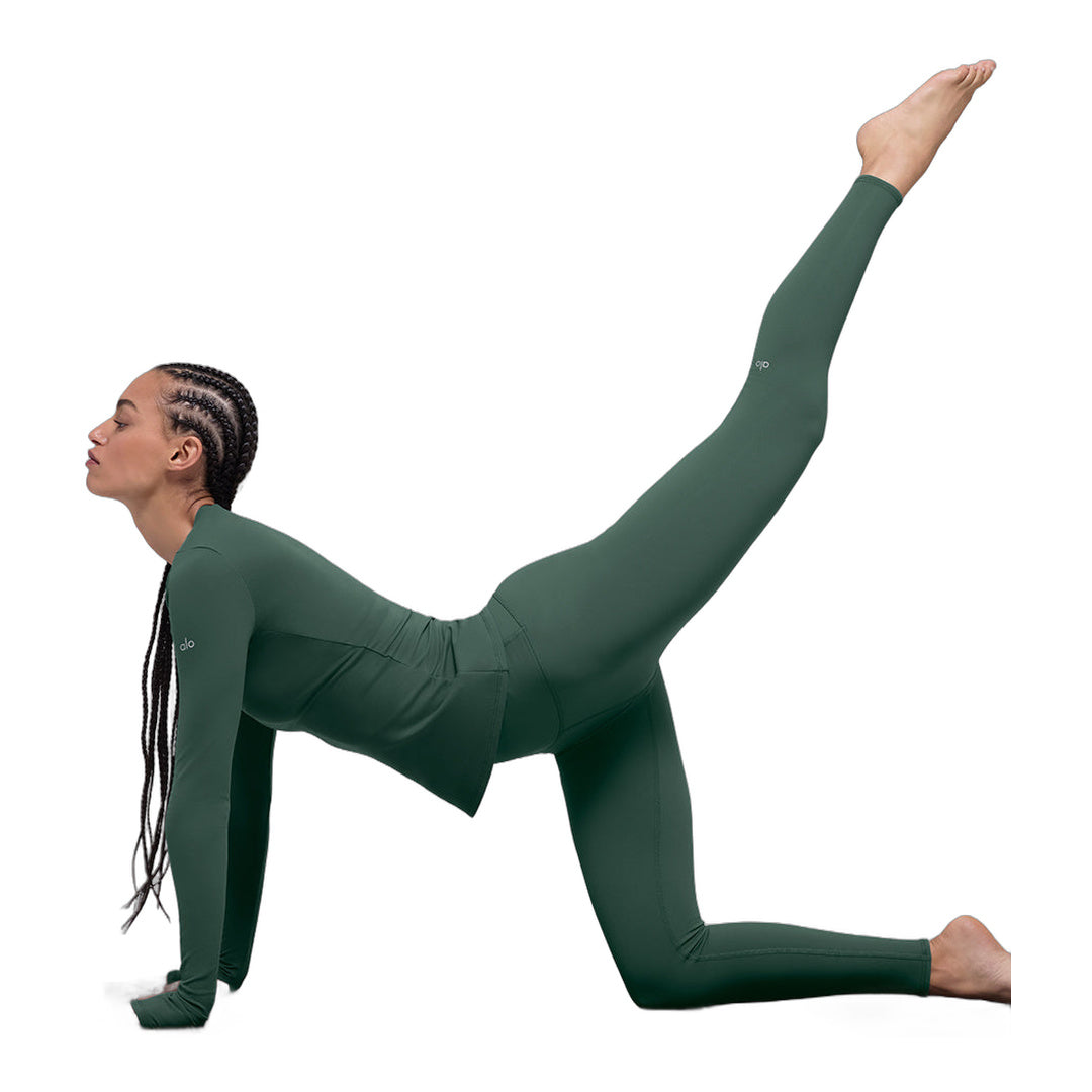 alo Airbrush Winter Warm High-Waist Nocturne Legging - Clover Green