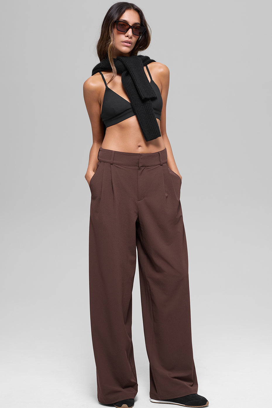alo High-Waist Dreamscape Trouser (Long) - Brownstone