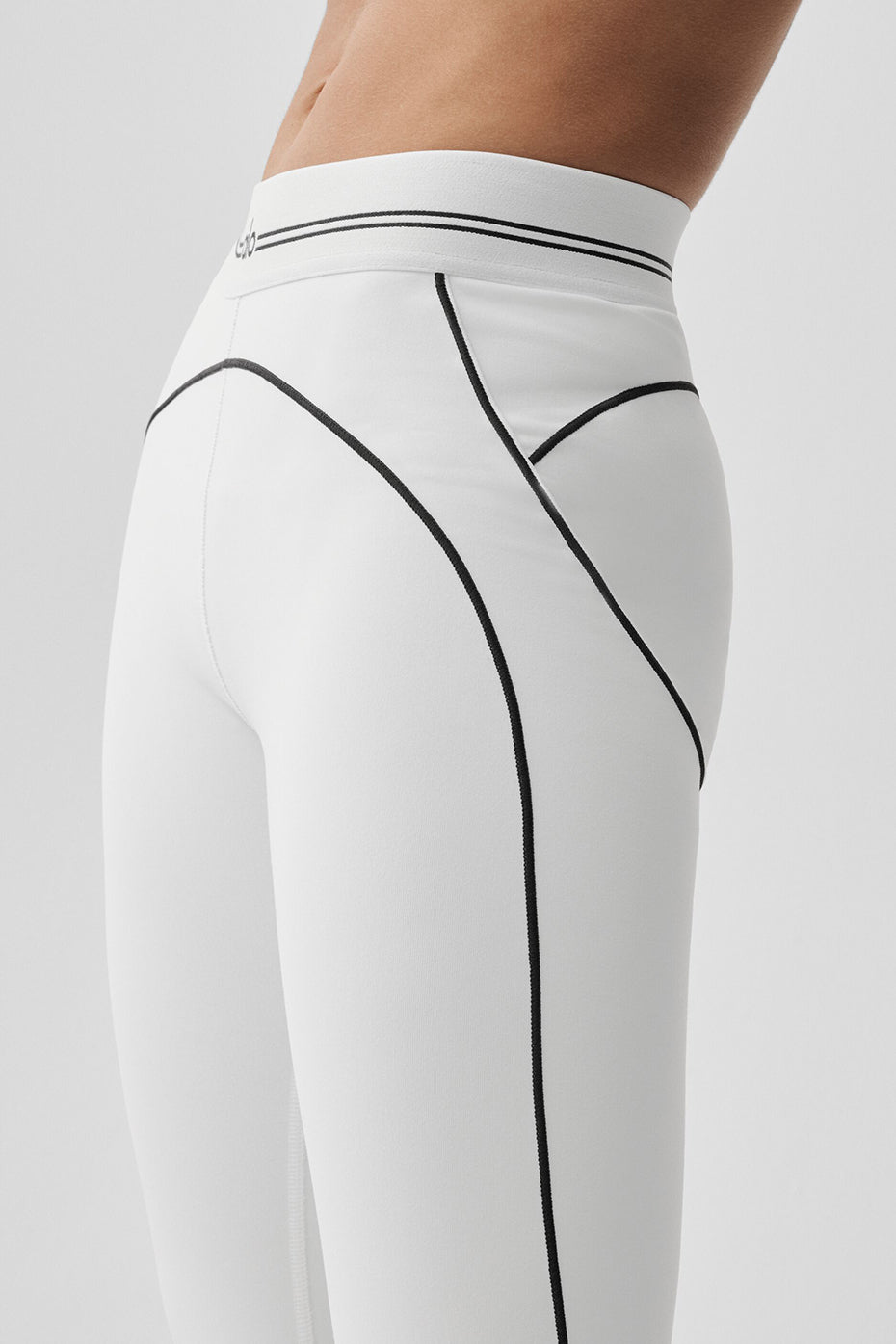 alo Airbrush High-Waist Heart Throb Legging - White/Black