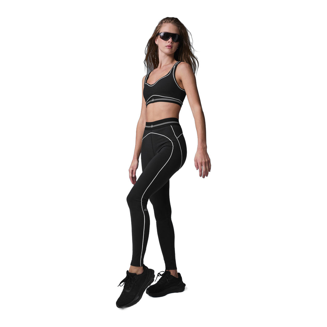 alo Airbrush High-Waist Heart Throb Legging - Black/White