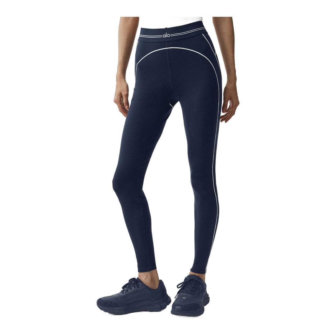 alo Airbrush High-Waist Heart Throb Legging - Navy/White