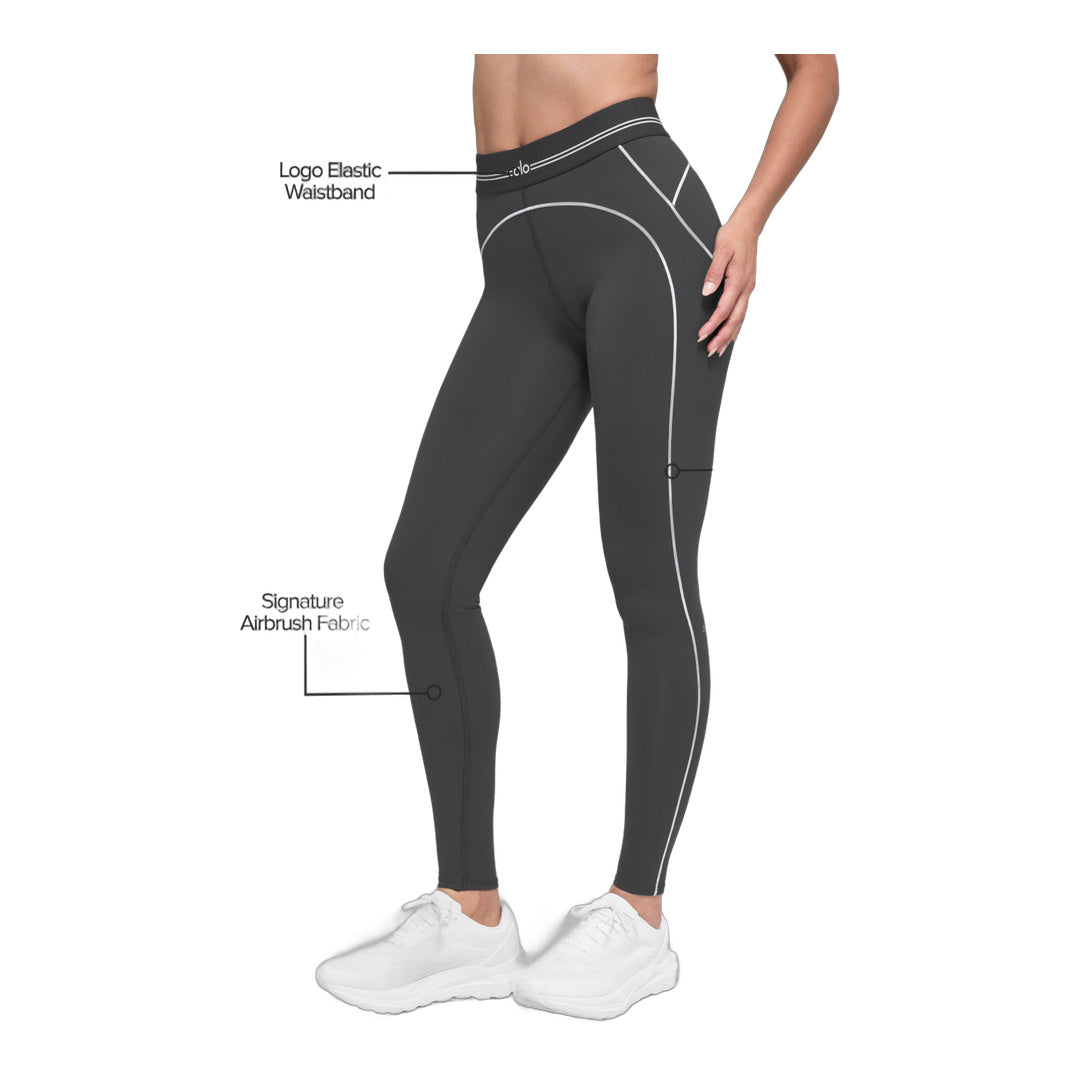 alo Airbrush High-Waist Heart Throb Legging - Anthracite/White