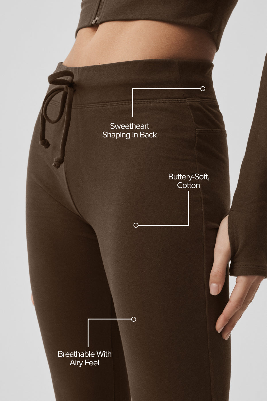 alo Sway Bootcut Sweatpant - Espresso