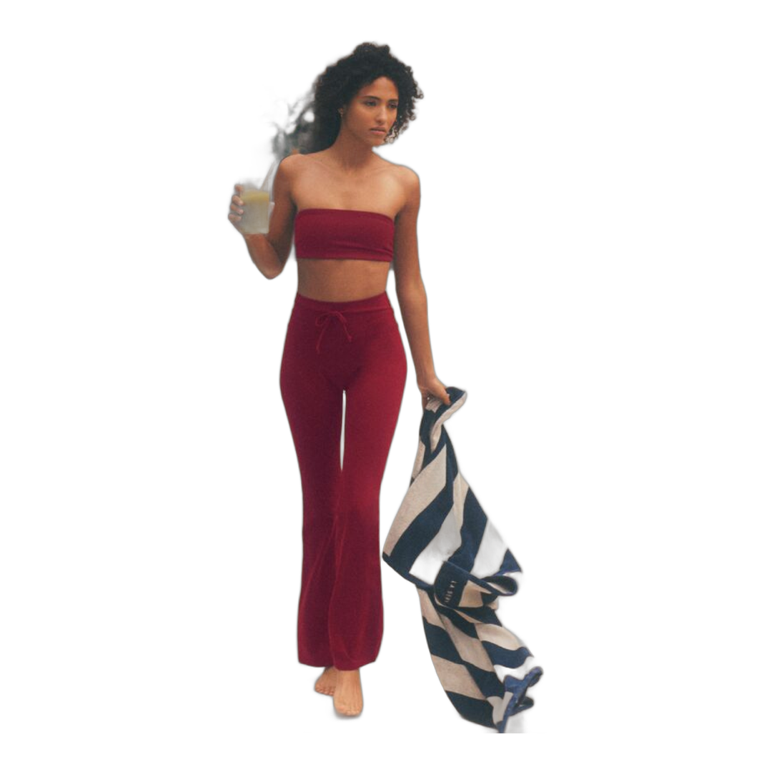 alo Sway Bootcut Sweatpant - Summer Romance Red