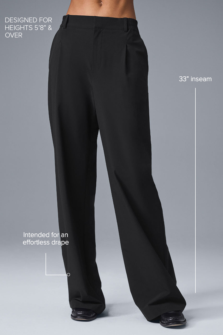 alo High-Waist Pursuit Trouser (Long) - Black