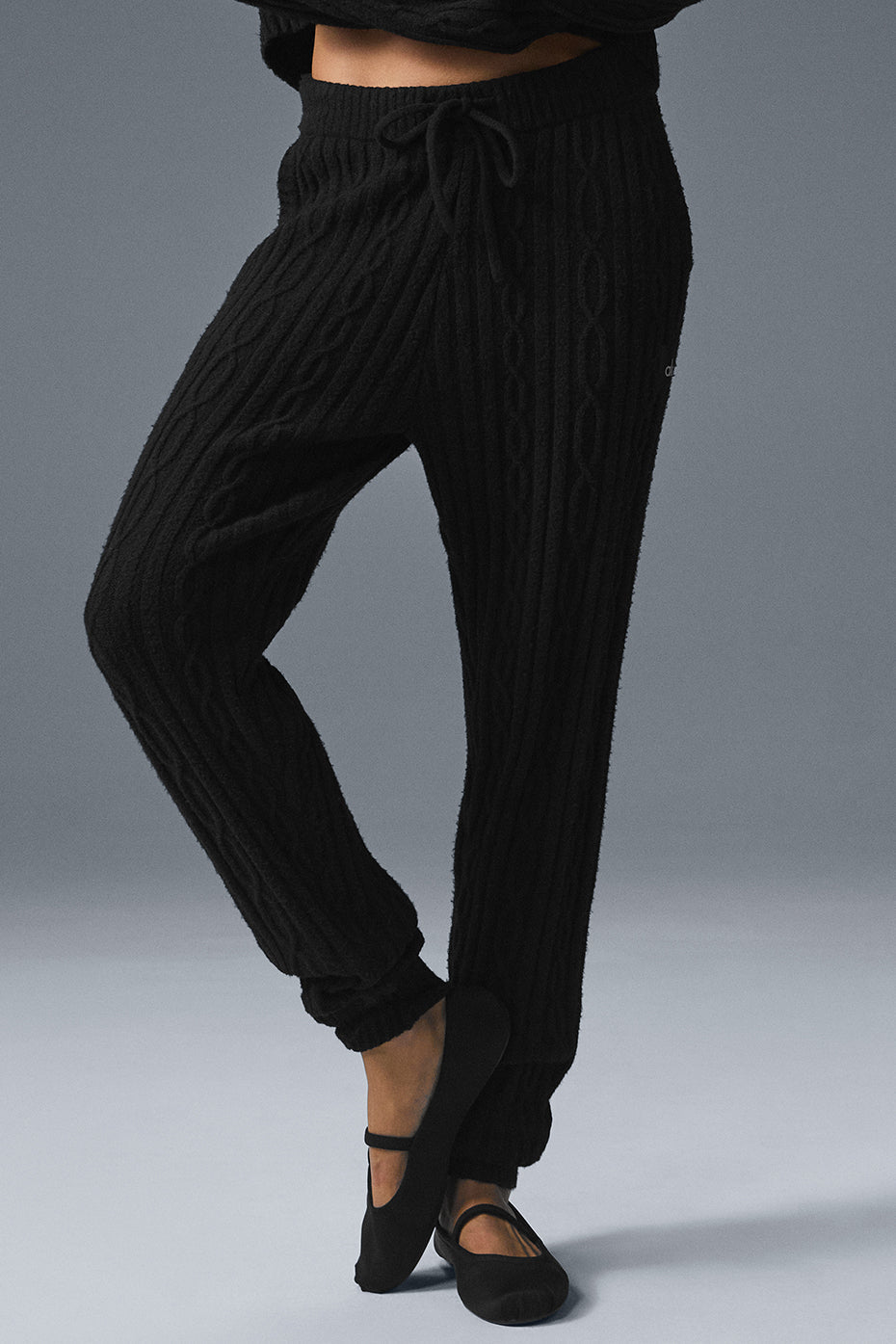 alo Cable Knit Winter Bliss Pant - Black