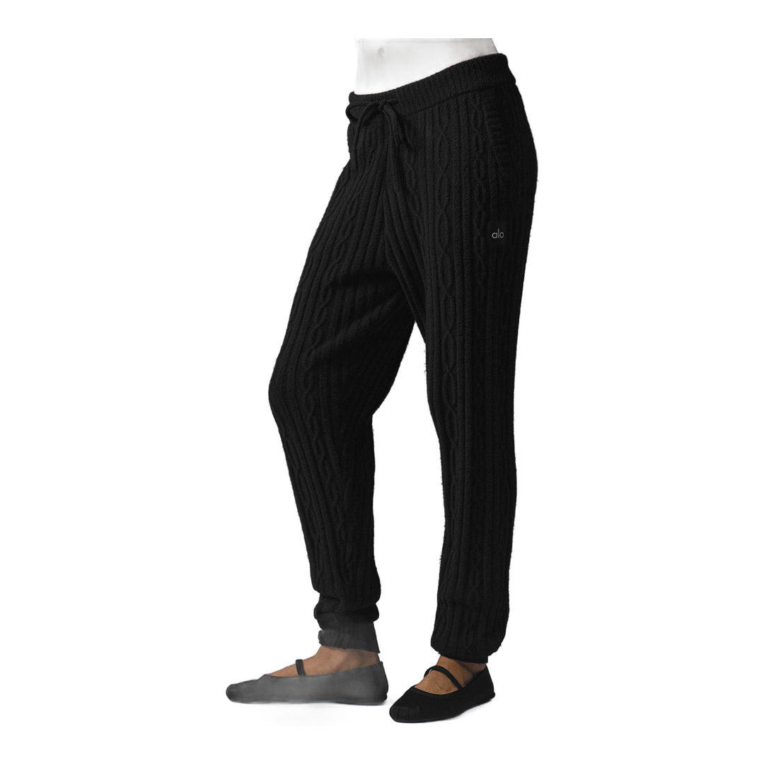 alo Cable Knit Winter Bliss Pant - Black