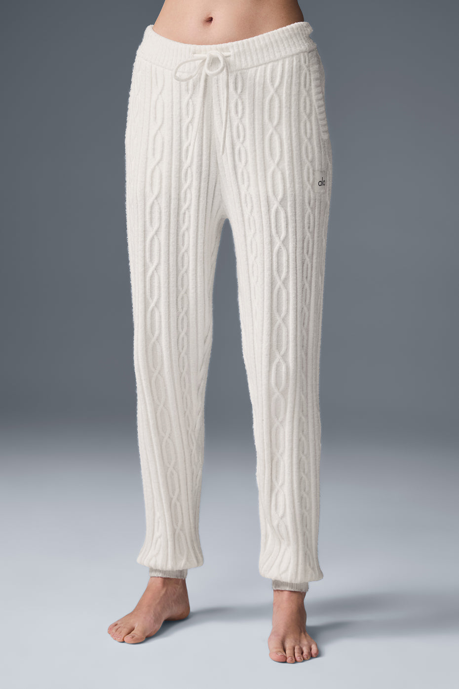 alo Cable Knit Winter Bliss Pant - Ivory