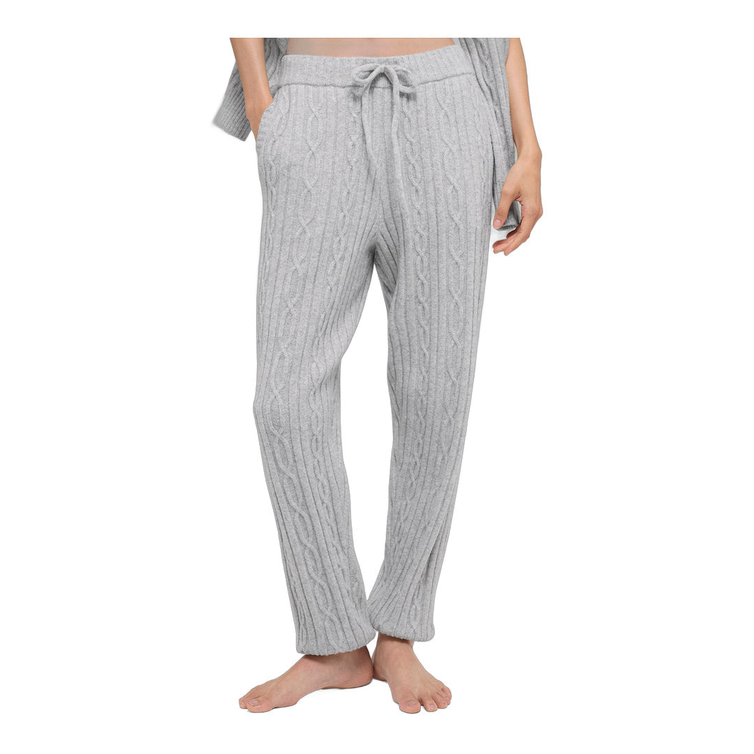alo Cable Knit Winter Bliss Pant - Athletic Heather Grey