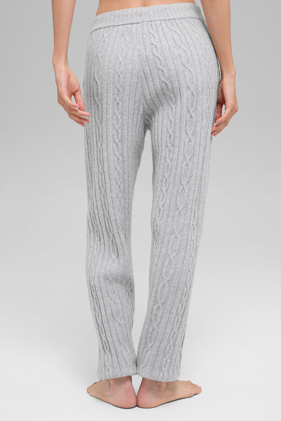alo Cable Knit Winter Bliss Pant - Athletic Heather Grey