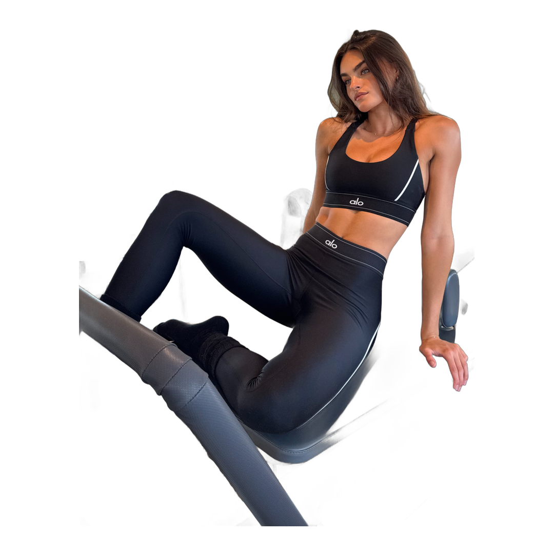 alo Airlift High-Waist Suit Up Legging - Black/White