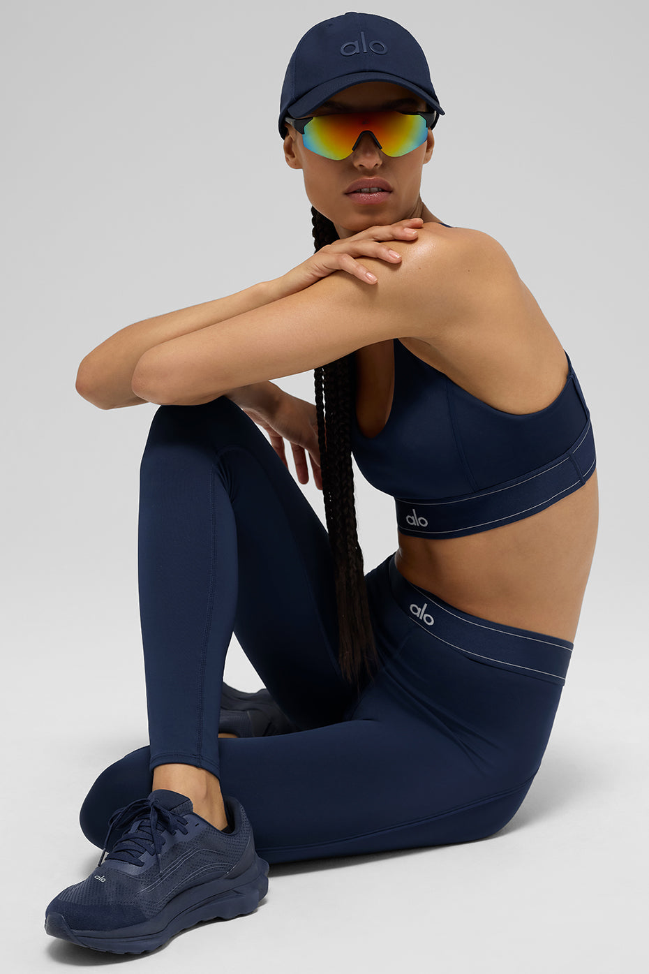 alo Airlift High-Waist Suit Up Legging - Navy/Navy
