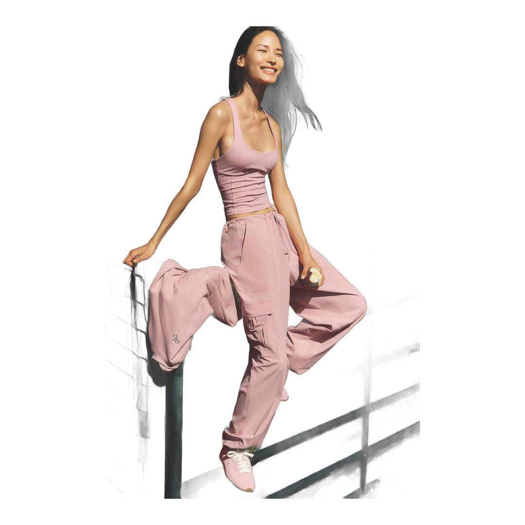 alo Low Rise Megastar Cargo Pant - Vintage Pink