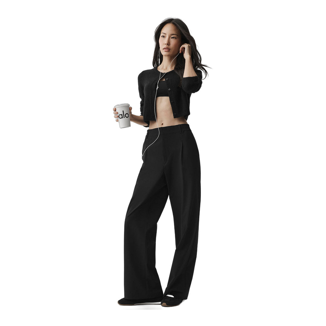 alo High-Waist Pursuit Trouser (Regular) - Black
