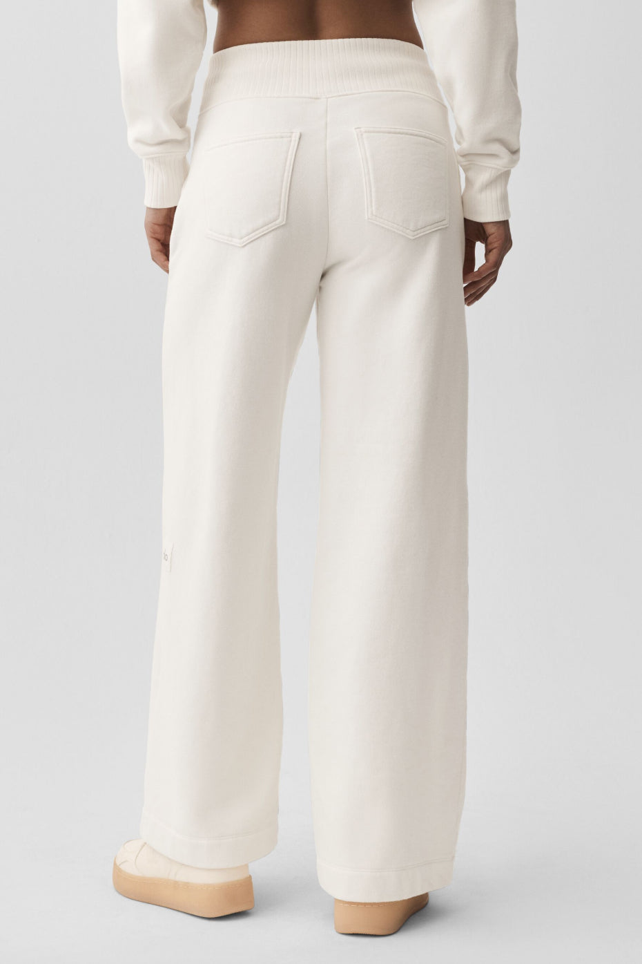 alo Serenity Wide Leg Sweatpant - Ivory