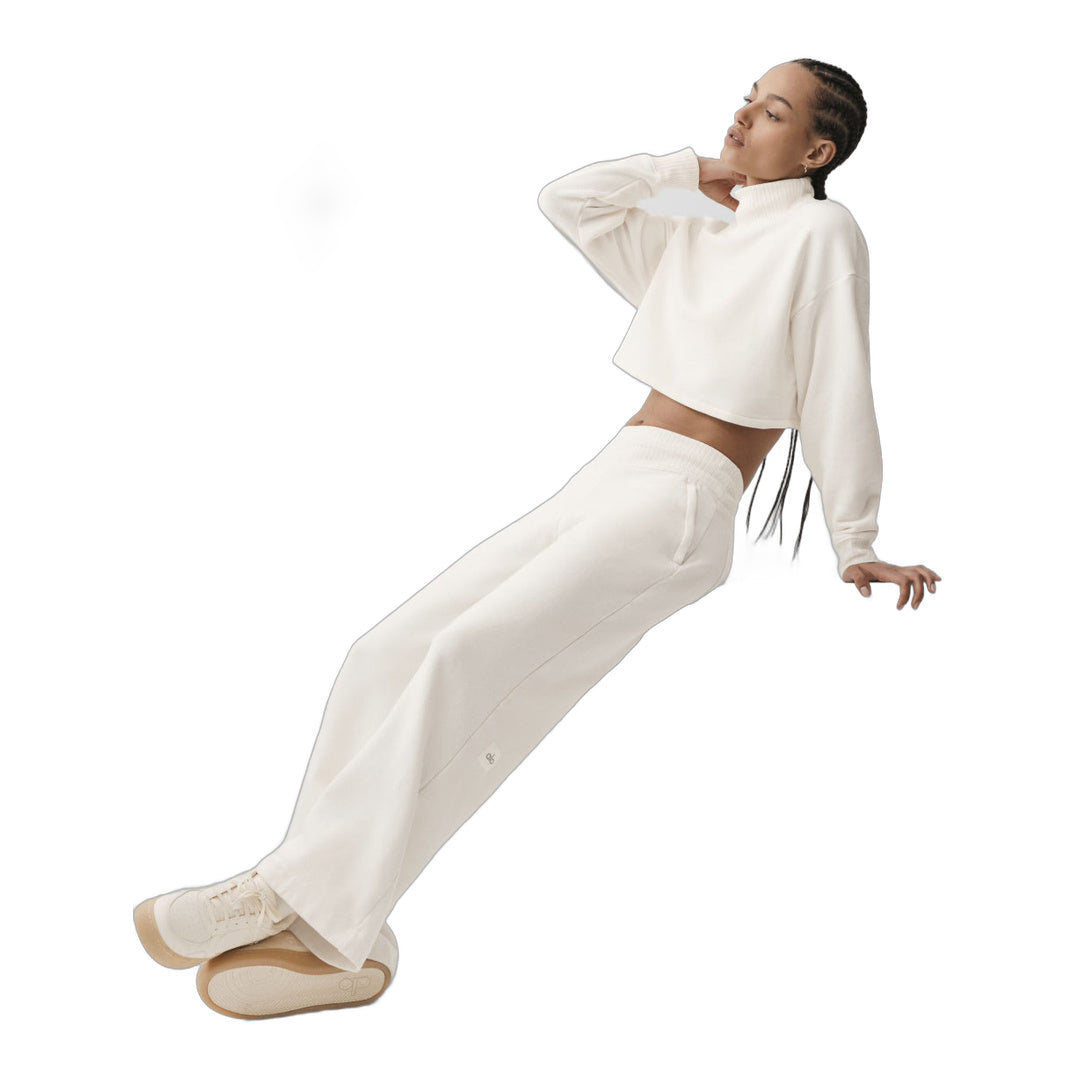 alo Serenity Wide Leg Sweatpant - Ivory