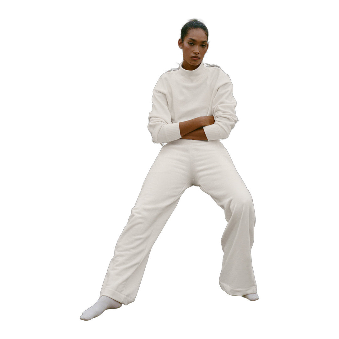 alo Serenity Wide Leg Sweatpant - Ivory