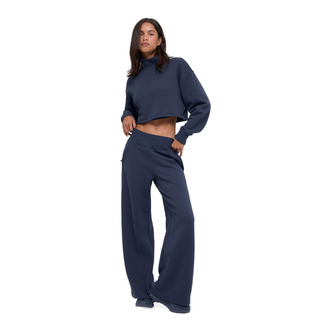 alo Serenity Wide Leg Sweatpant - Navy