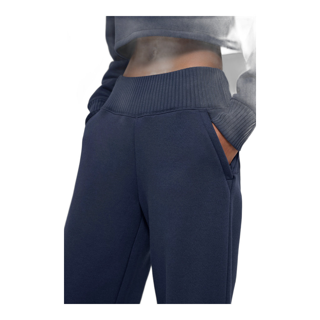 alo Serenity Wide Leg Sweatpant - Navy