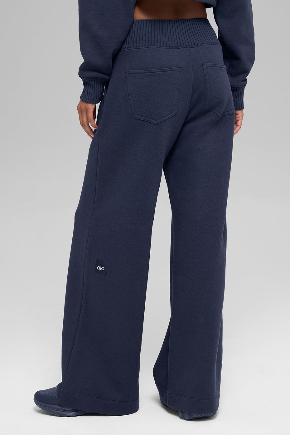 alo Serenity Wide Leg Sweatpant - Navy