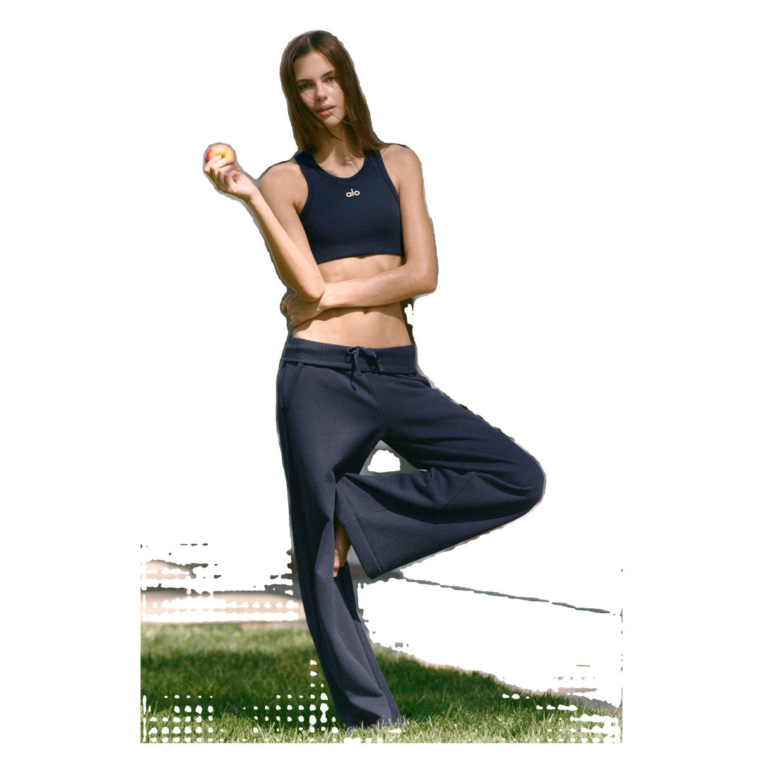 ALO Serenity Wide Leg Sweatpant - Navy