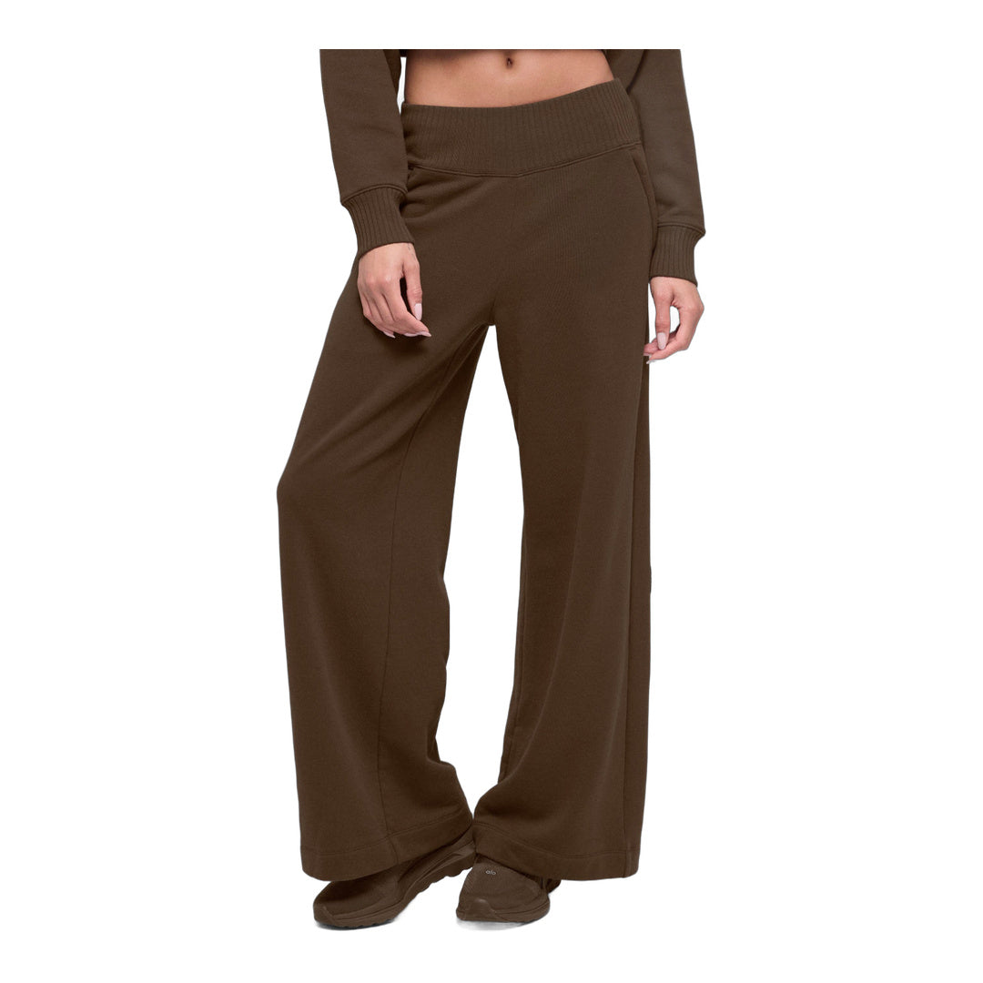 alo Serenity Wide Leg Sweatpant - Espresso