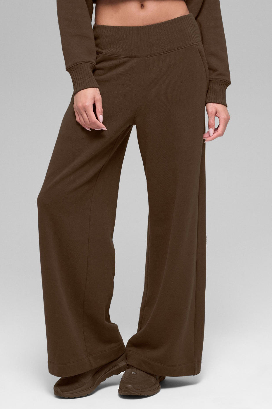 alo Serenity Wide Leg Sweatpant - Espresso