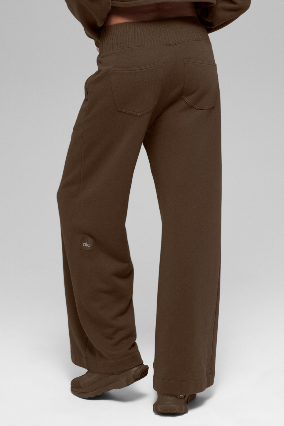 alo Serenity Wide Leg Sweatpant - Espresso