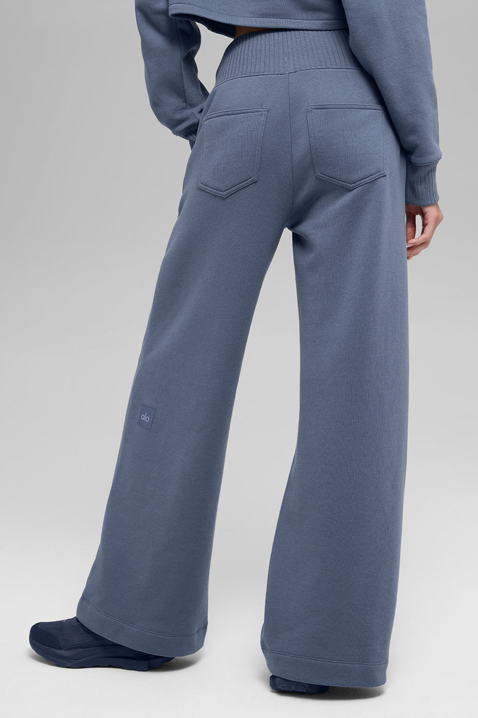alo Serenity Wide Leg Sweatpant - Bluestone