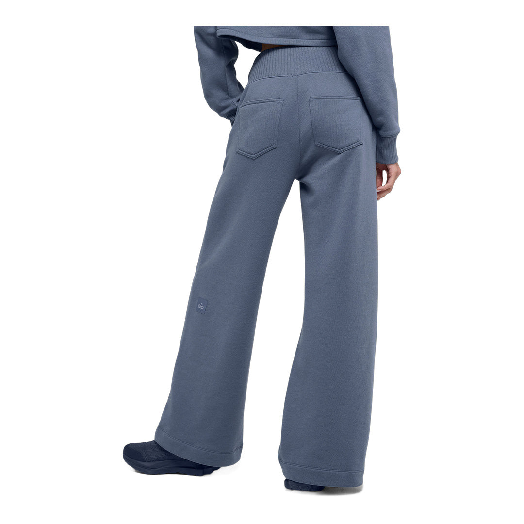 alo Serenity Wide Leg Sweatpant - Bluestone