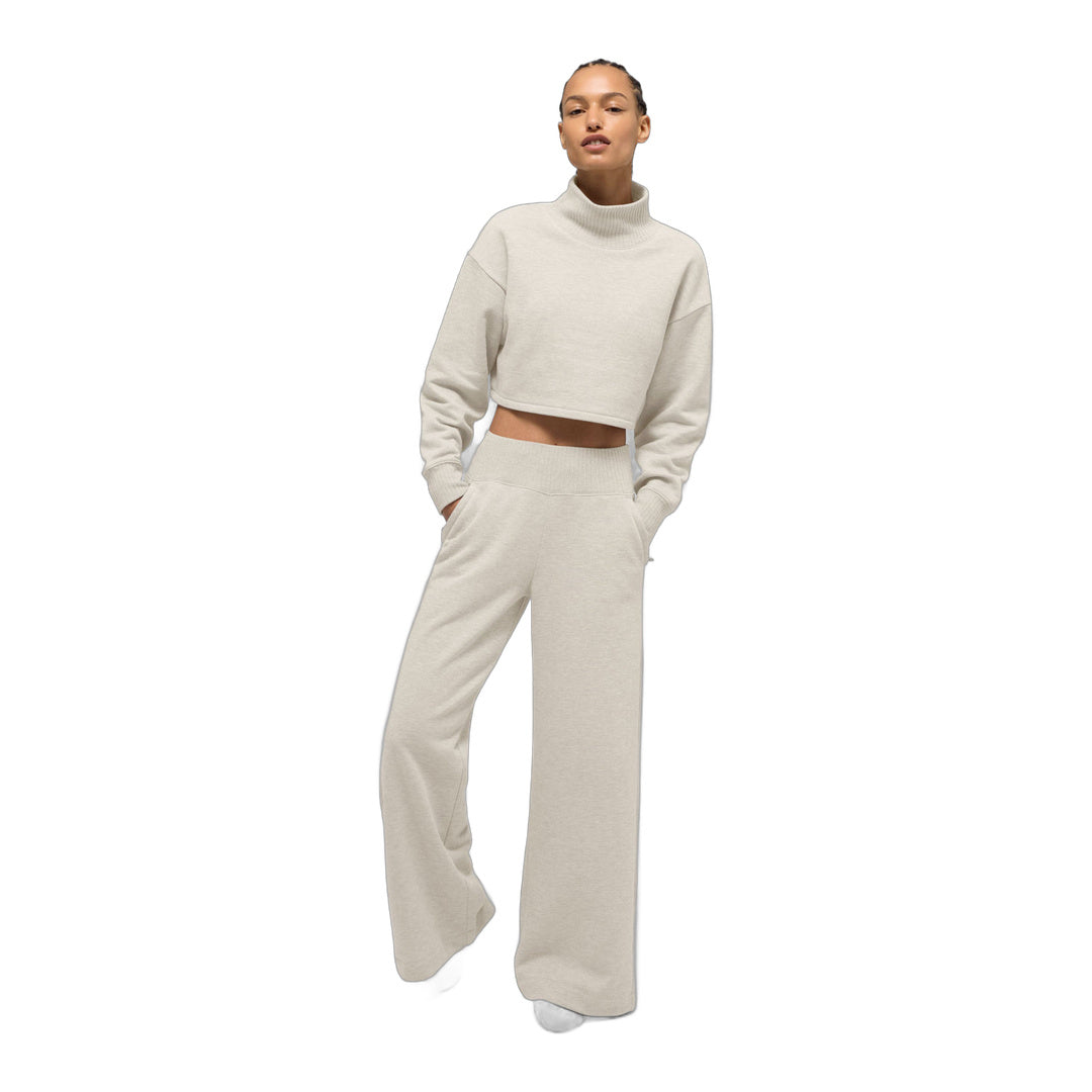 alo Serenity Wide Leg Sweatpant - Oatmeal Heather