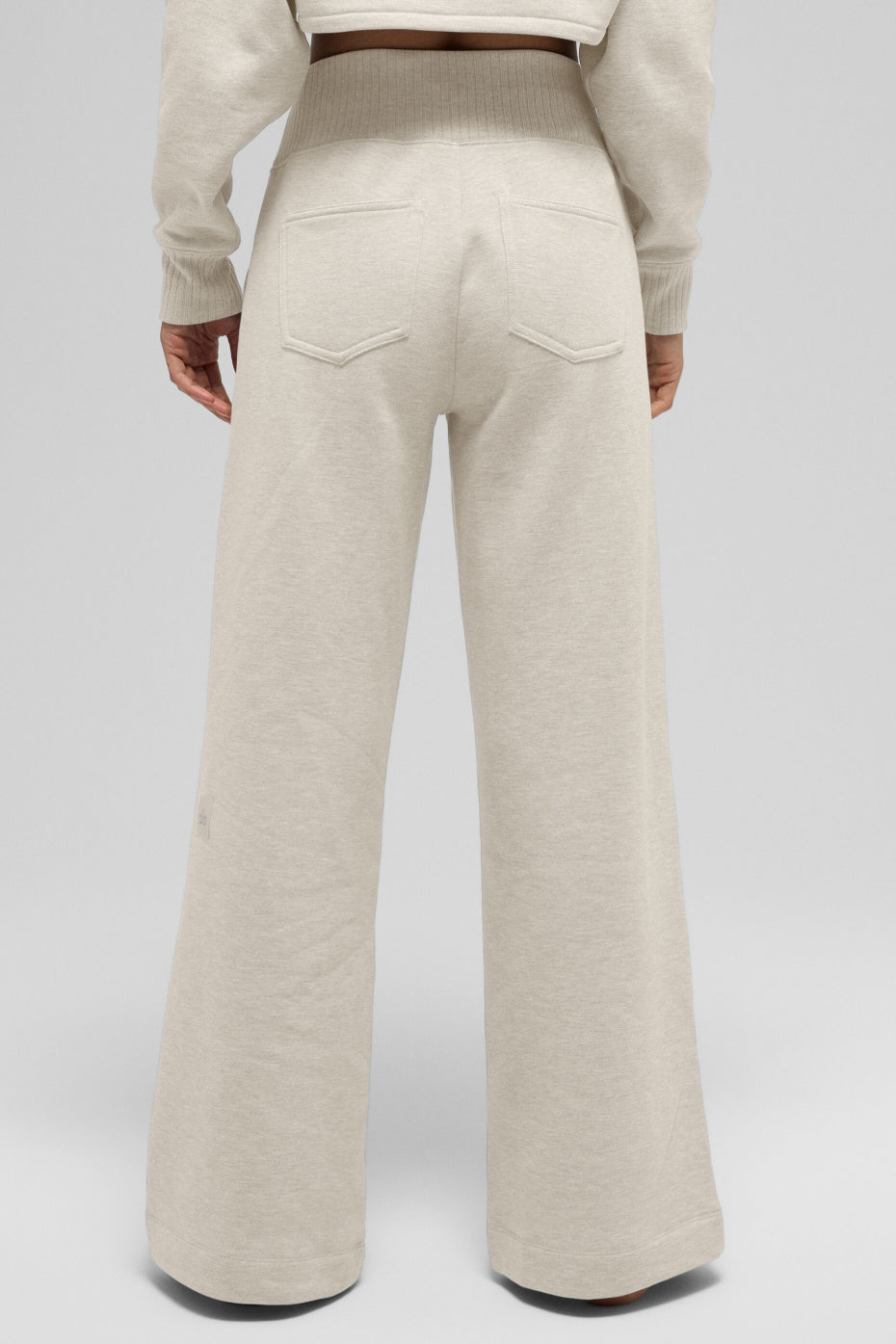 alo Serenity Wide Leg Sweatpant - Oatmeal Heather