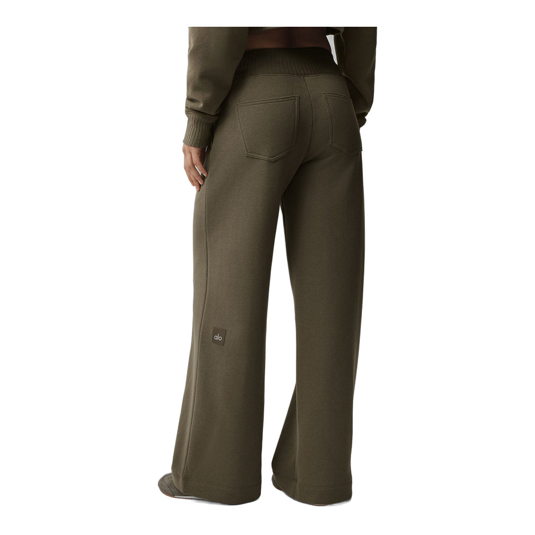 alo Serenity Wide Leg Sweatpant - Olive Tree