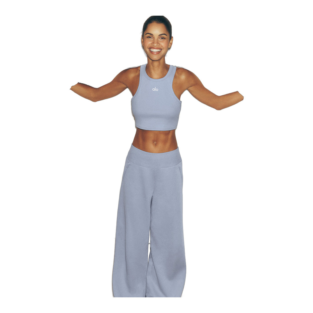 alo Serenity Wide Leg Sweatpant - Winter Frost