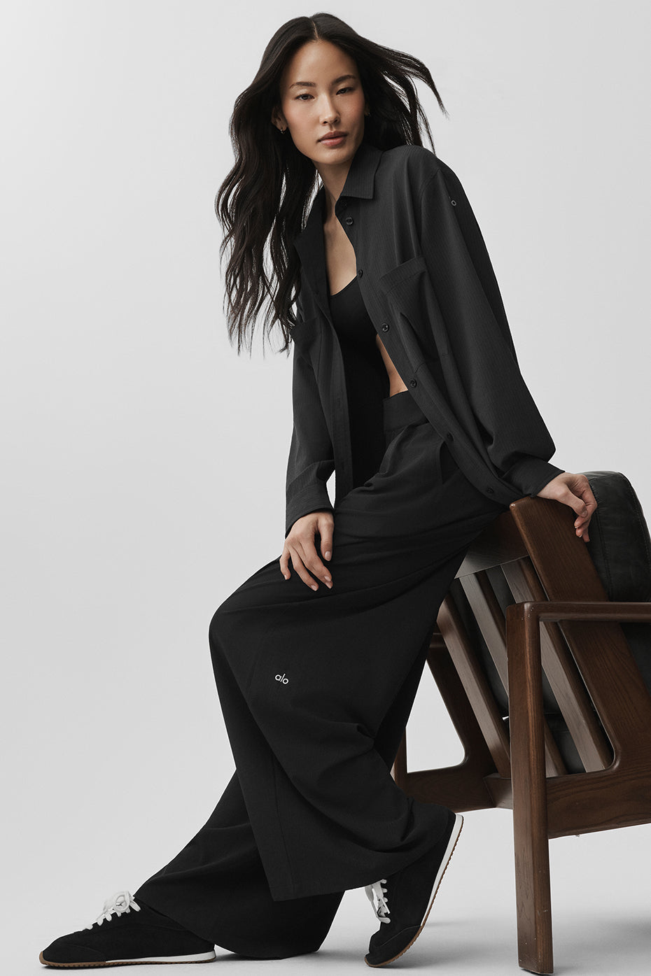 alo High-Waist Dreamscape Trouser (Regular) - Black