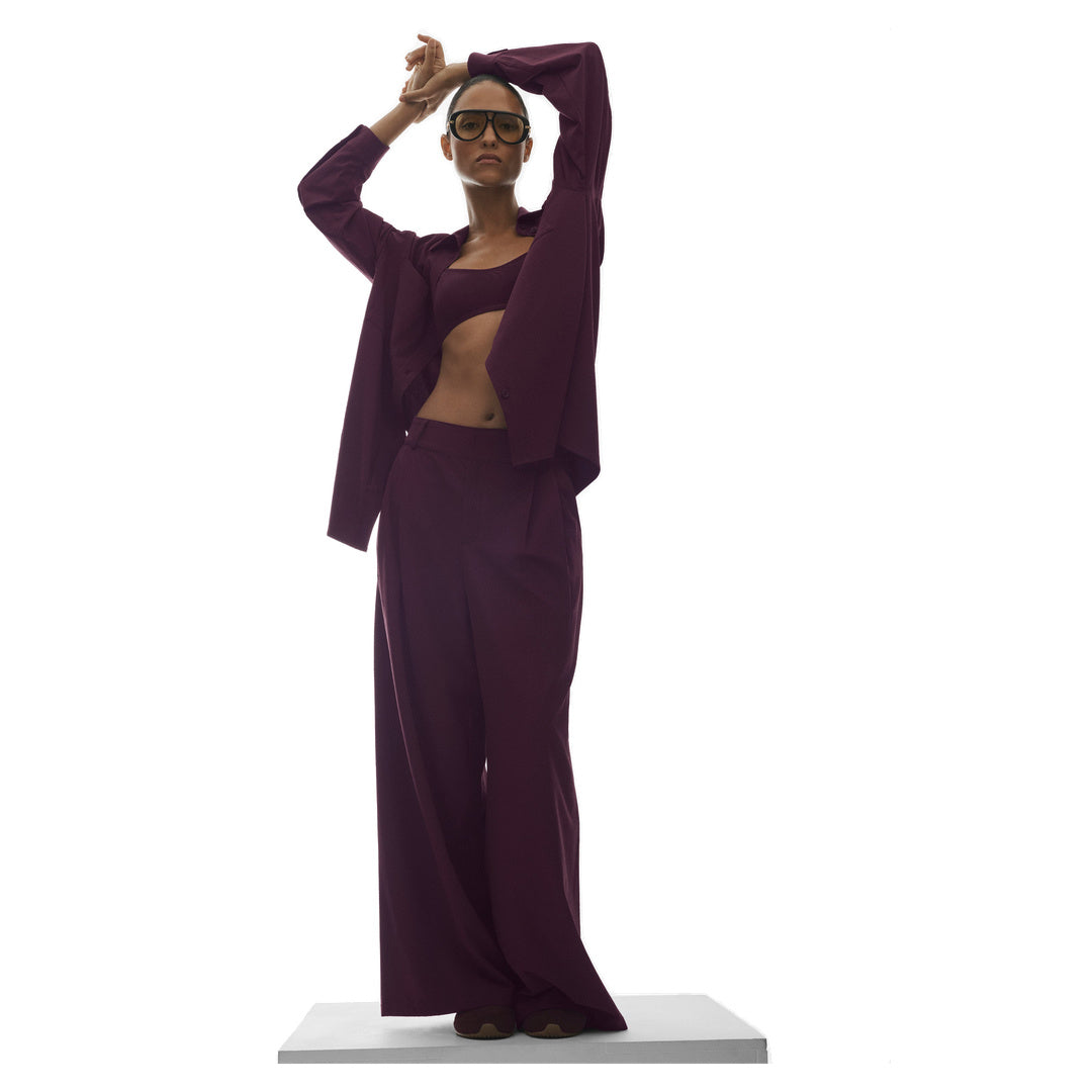 ALO High-Waist Dreamscape Trouser (Regular) - Rich Bordeaux