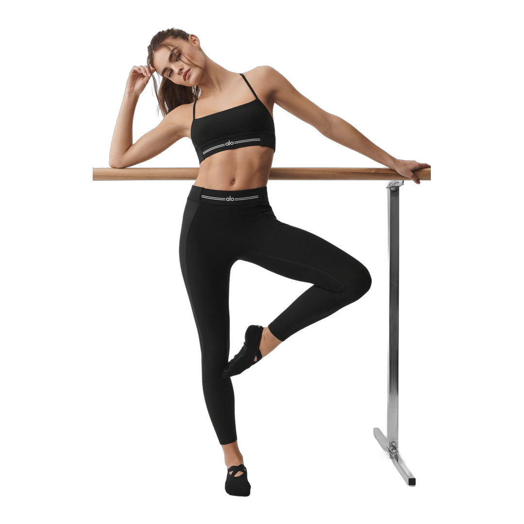alo Alosoft High-Waist 7/8 Relay Legging - Black/White