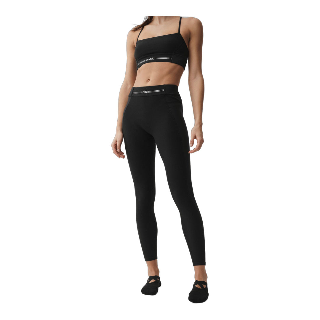 alo Alosoft High-Waist 7/8 Relay Legging - Black/White