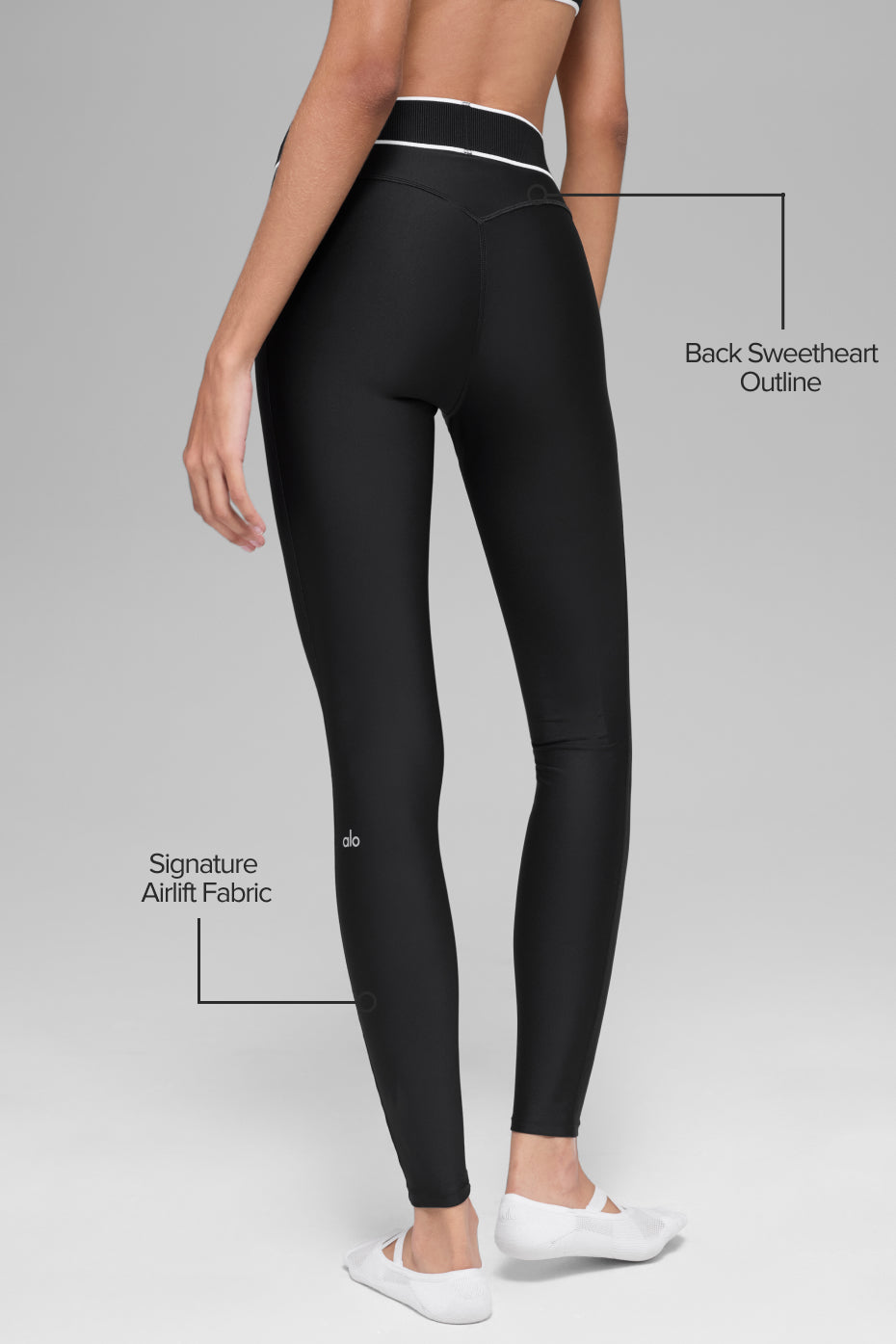 alo Airlift High-Waist Alignment Legging - Black/White