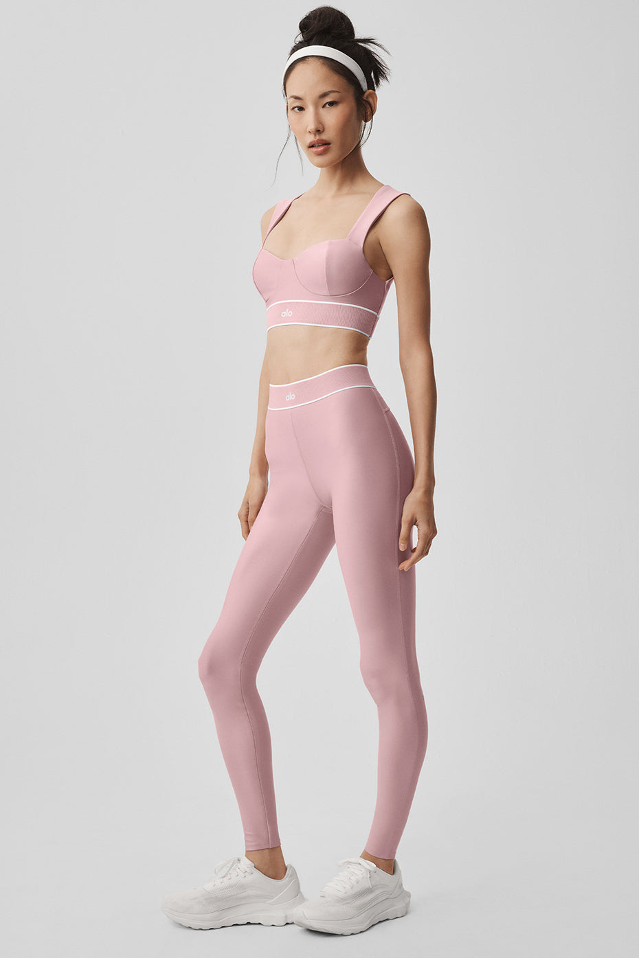 alo Airlift High-Waist Alignment Legging - Vintage Pink/White