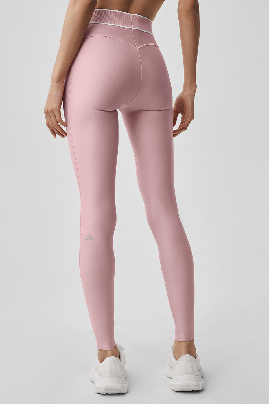 alo Airlift High-Waist Alignment Legging - Vintage Pink/White