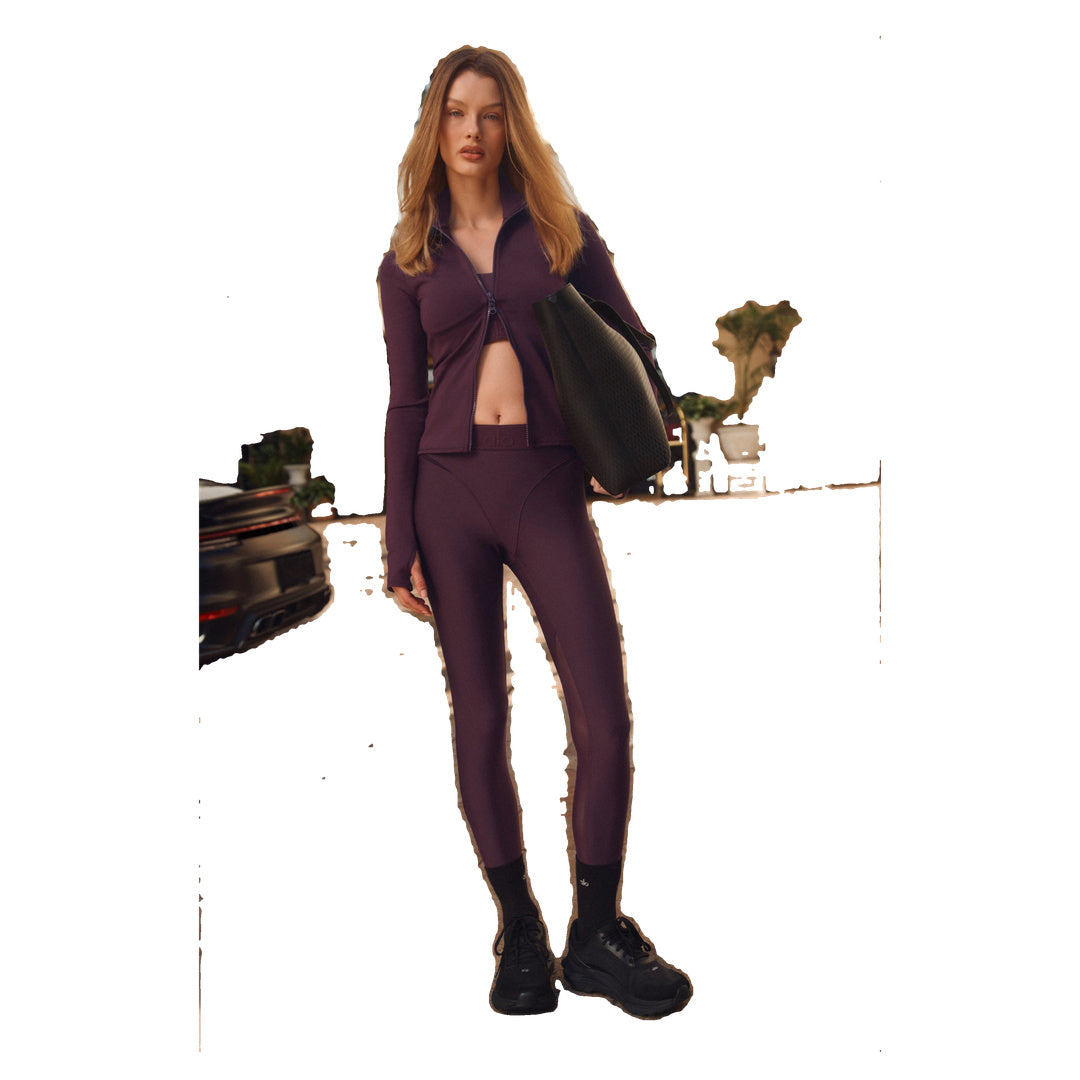 ALO Airlift High-Waist 7/8 Rebel Legging - Rich Bordeaux