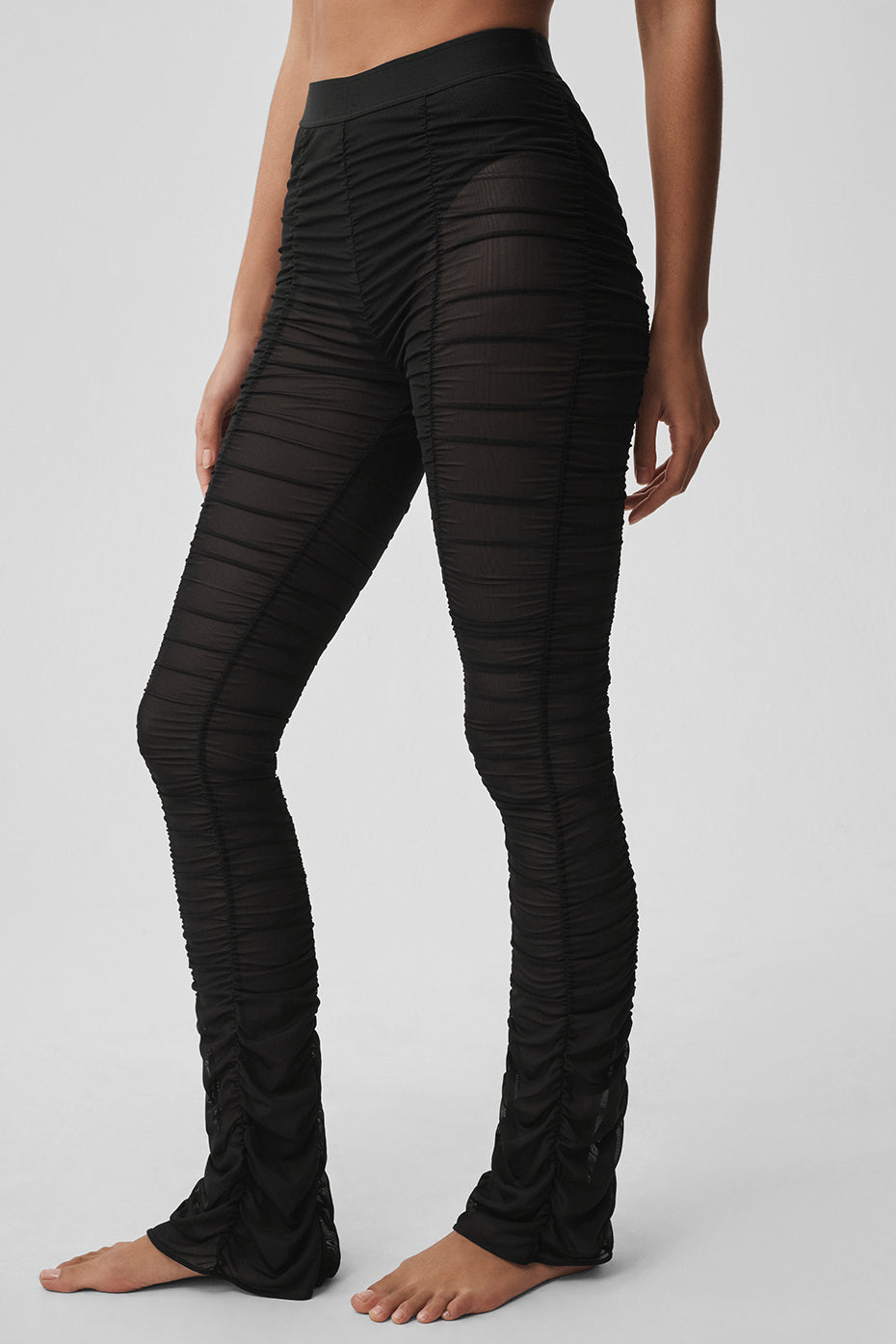 alo Airlift Mesh High-Waist Cherish Legging - Black