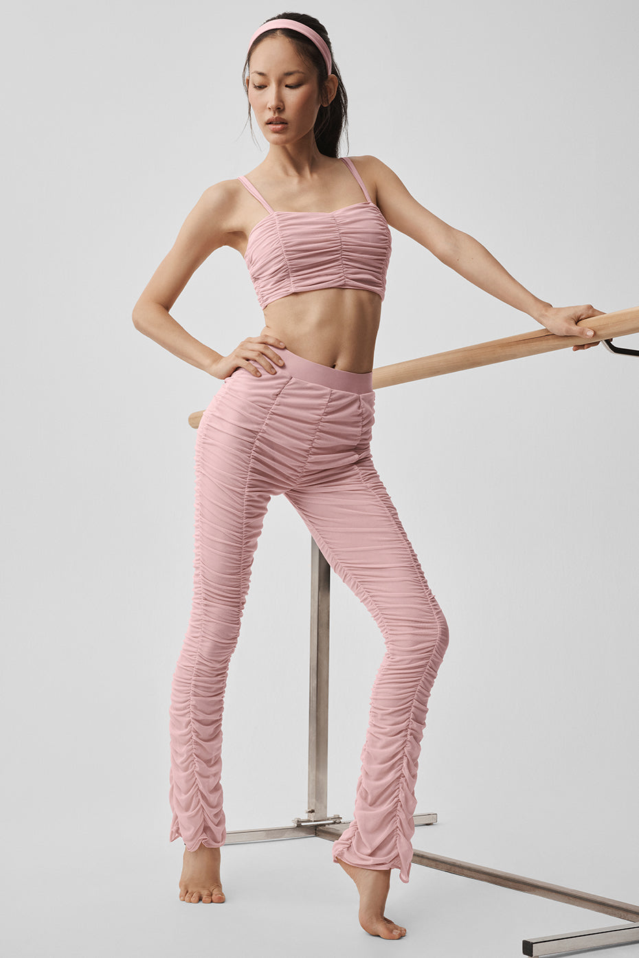 alo Airlift Mesh High-Waist Cherish Legging - Vintage Pink