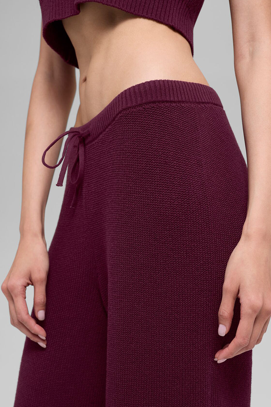 alo Supernatural Sweater Pant - Burgundy