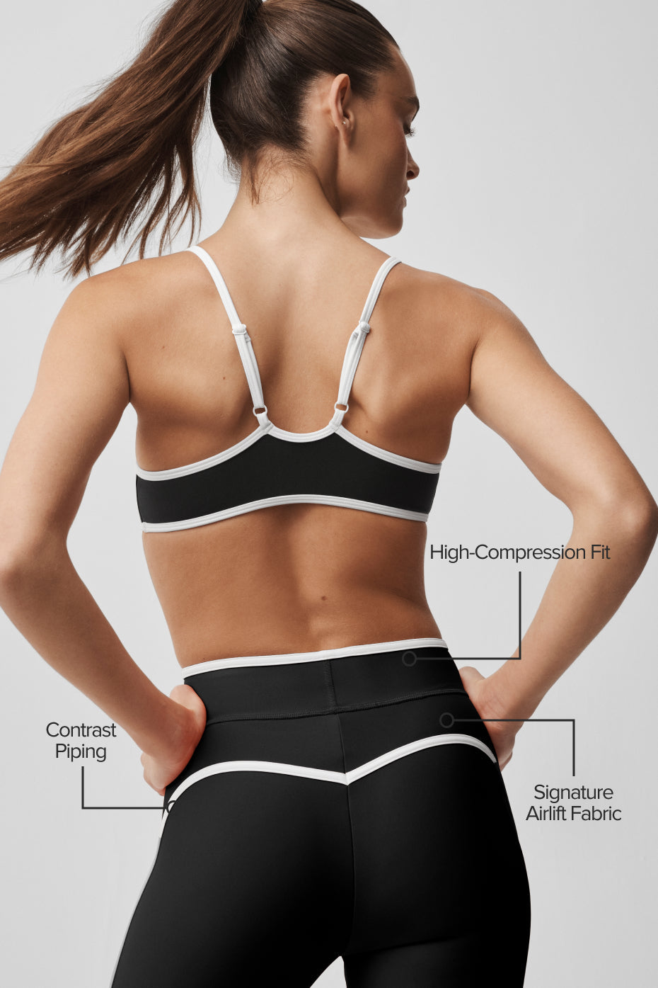 alo Airlift High Waist Charger 7/8 Legging - Black/White
