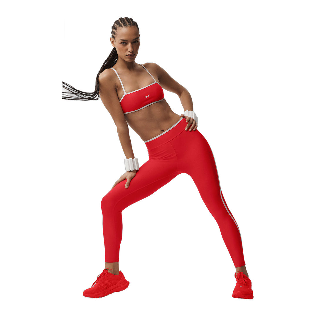 alo Airlift High Waist Charger 7/8 Legging - Bright Red/White